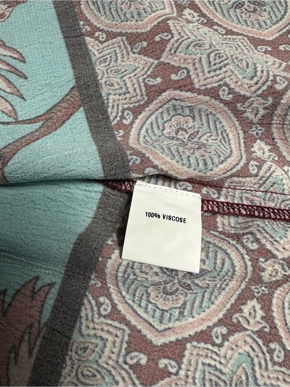 BL^NK London Kimono Jacket Boho Bird Print Open Front Turquoise NWOT - Picture 6 of 8